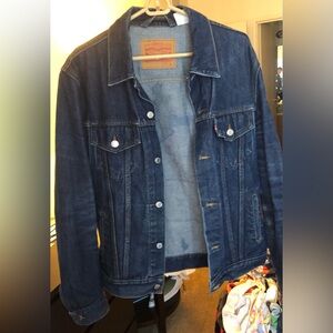 Levi's Dark Blue Denim Trucker Jacket Men’s Size Large